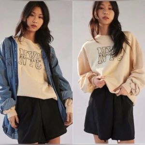 Urban outfitters, Brooklyn NYC, yellow crewneck